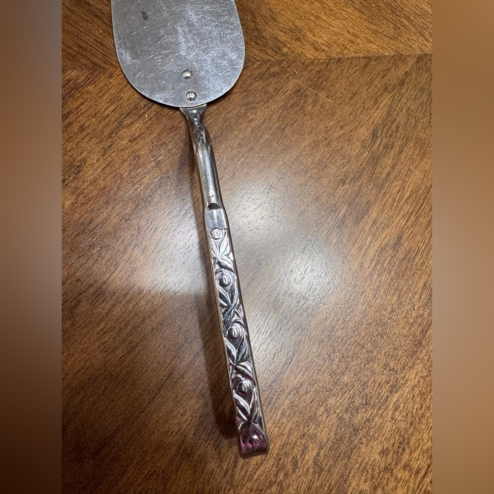 Vintage Irvin Ware Chrome USA Cake Pie Server Slicer Embossed Hook Handle - Picture 7 of 7